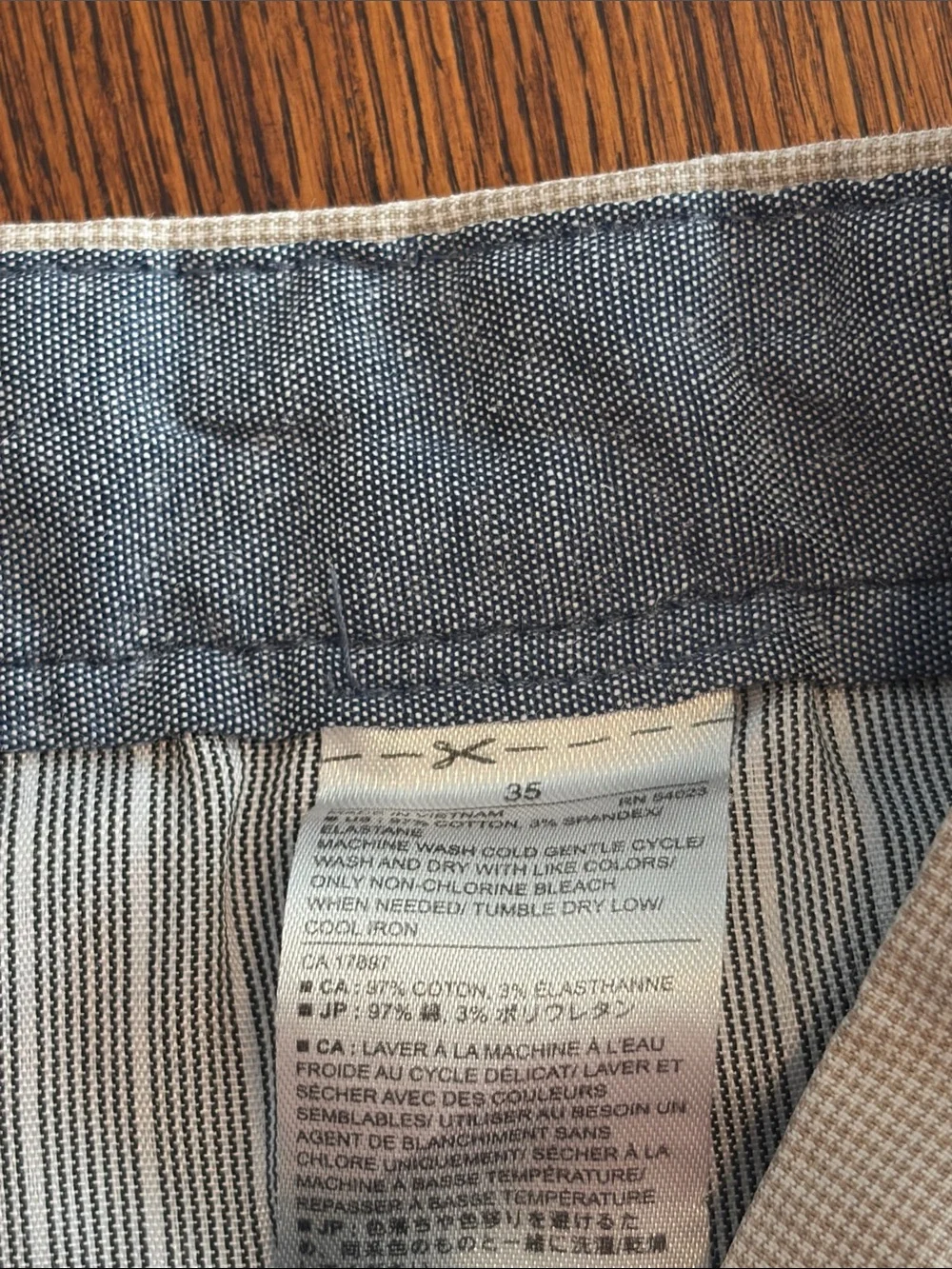 Banana Republic Men's Khaki and Brown Flat-Front Shorts